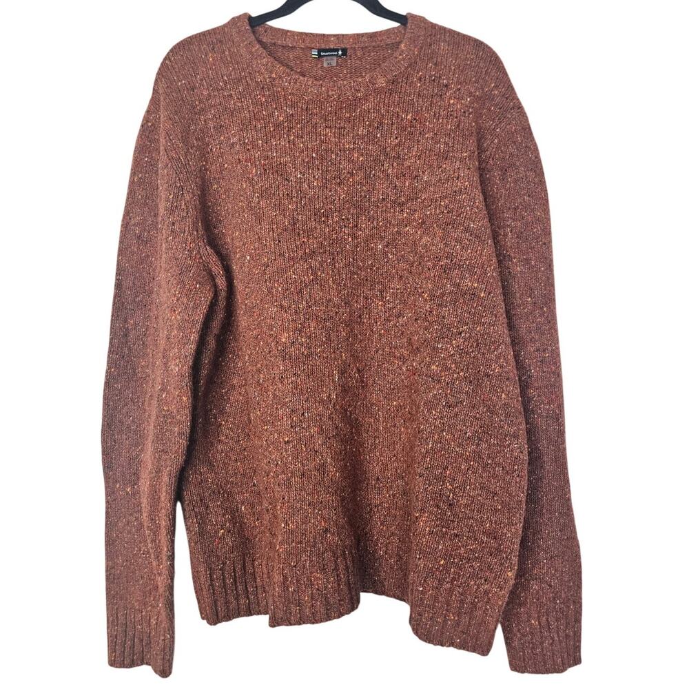 Smartwool XL Dark Orange Heather Merino Alpaca Blend Sweater Gorpcore Casual